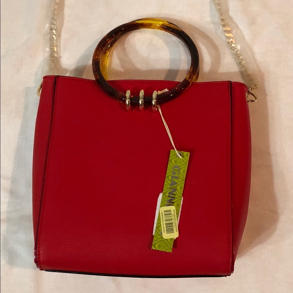 NWT- Gianni Bini, Bangle Handle Red Satchel